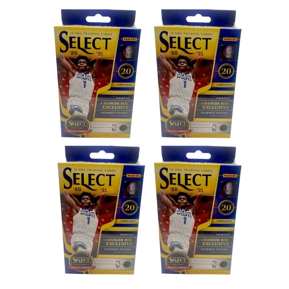 2020-21 Panini Select NBA Basketball Hanger Box, lot of 4